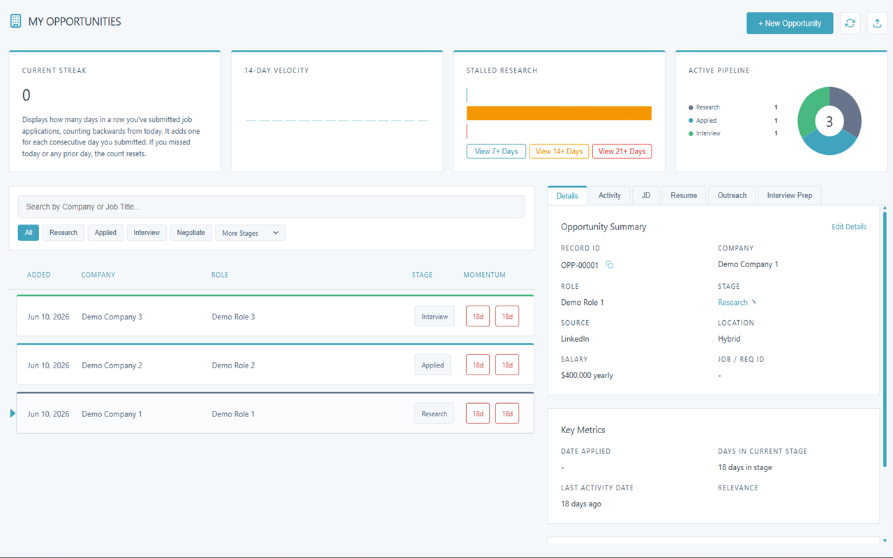 Opportunities Module